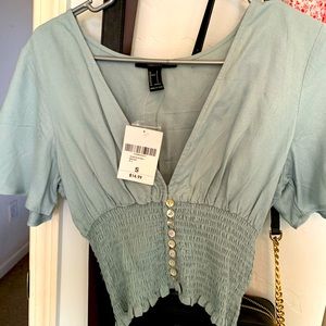 baby blue blouse